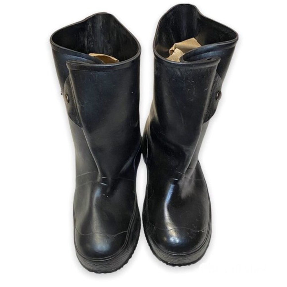 Vintage LaCrosse ~ Button Closure Rubber Overshoe, Galoshes, Boots size 8